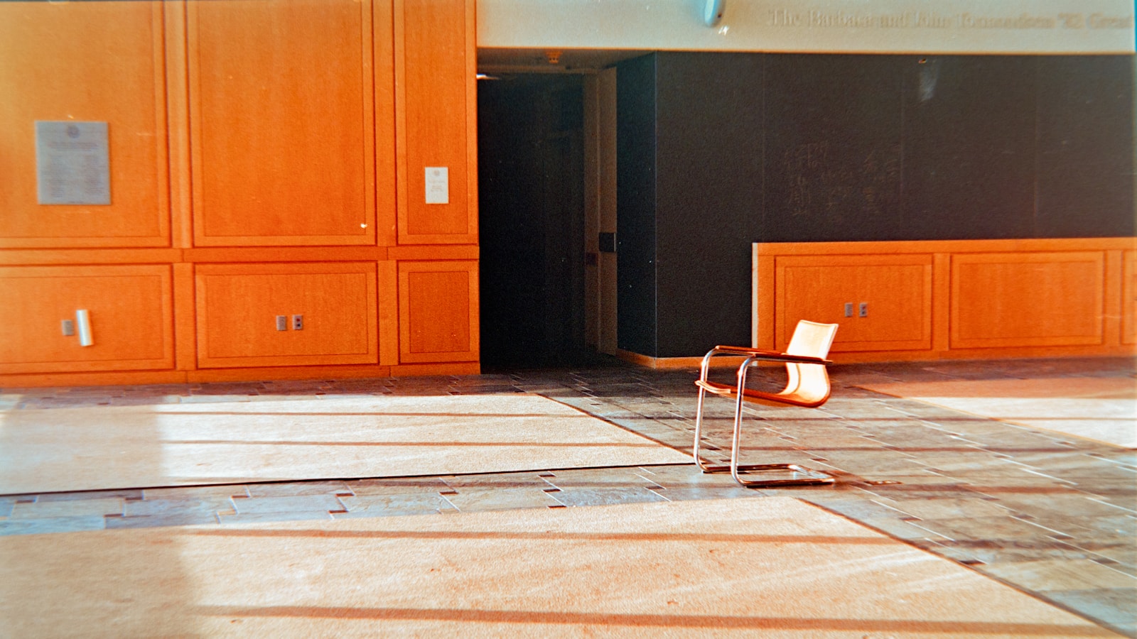Empty room with a single chair - durational performance space